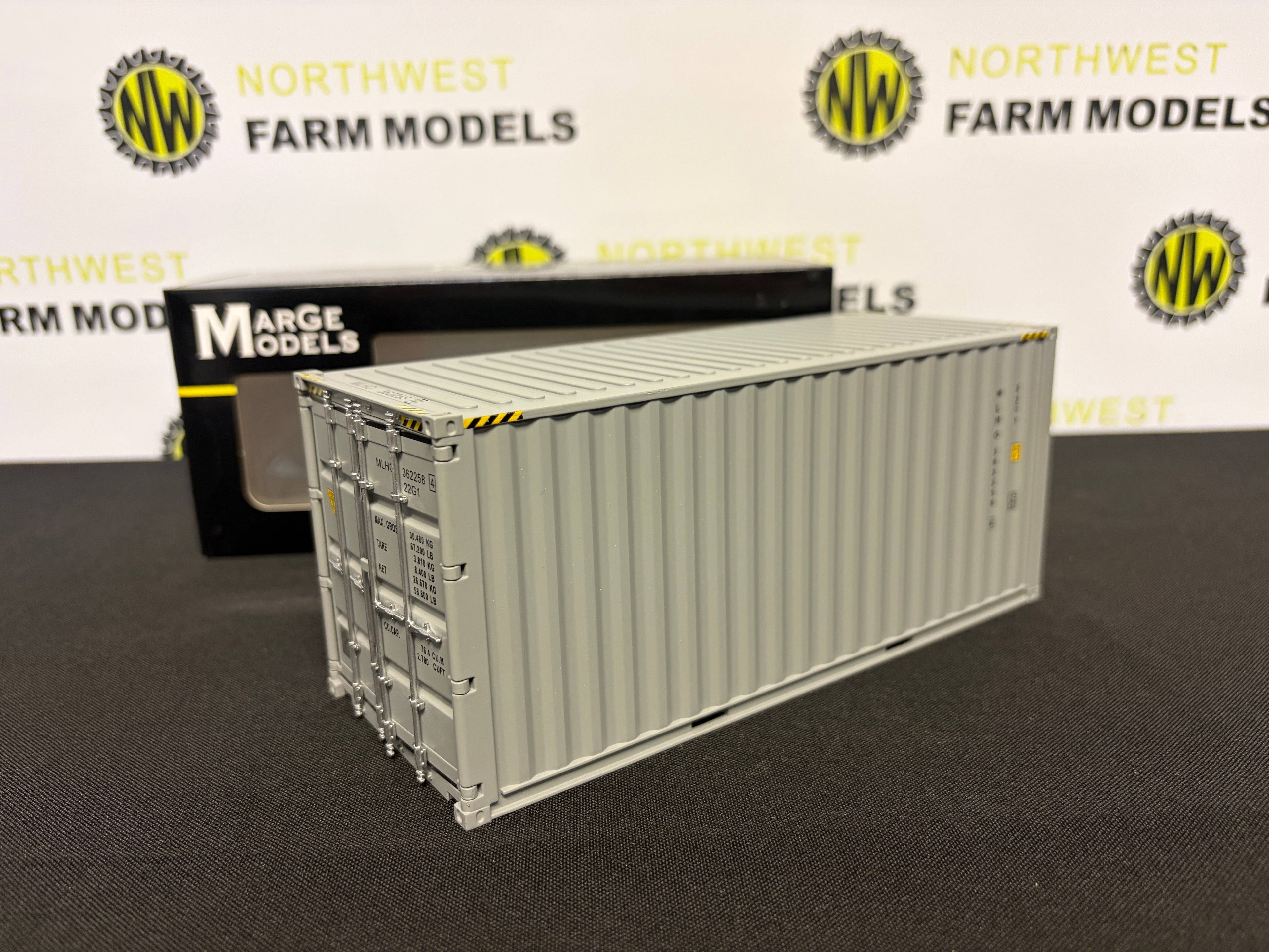 MARGE MODELS 2323-03 1:32 SCALE 20FT SHIPPING CONTAINER GREY