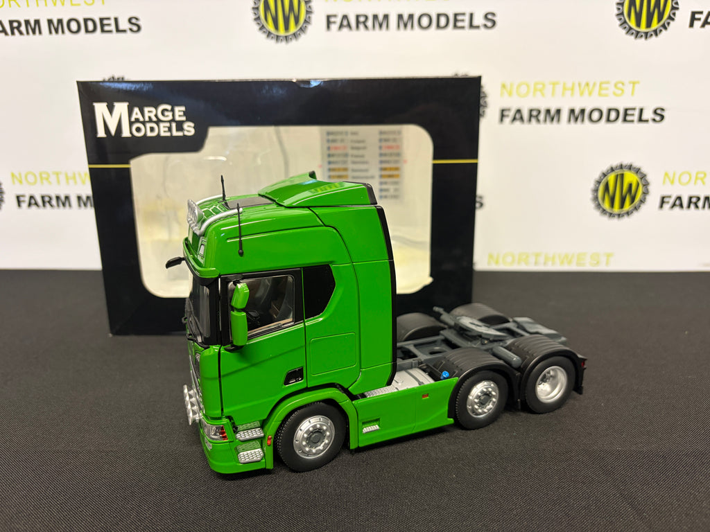 MARGE MODELS 2015-06 1:32 SCALE SCANIA R500 6X2 BRIGHT GREEN