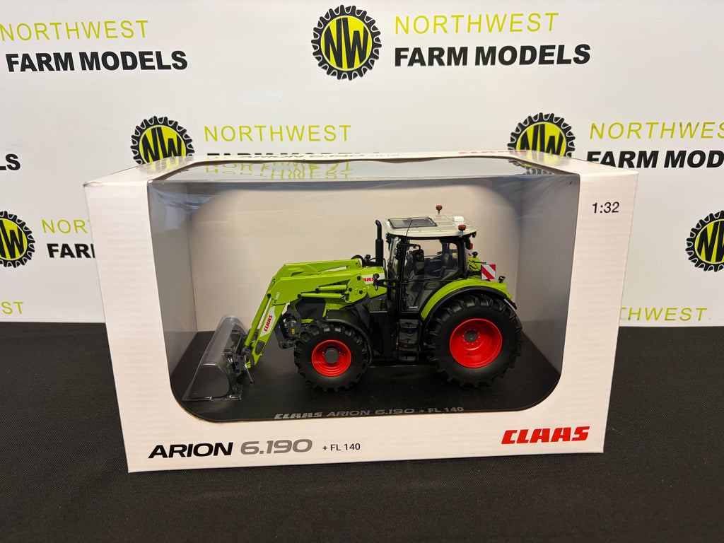 UNIVERSAL HOBBIES 0002675040 1:32 SCALE CLAAS ARION 6.190 CMATIC WITH FL140 FRONT LOADER LIMITED EDITION
