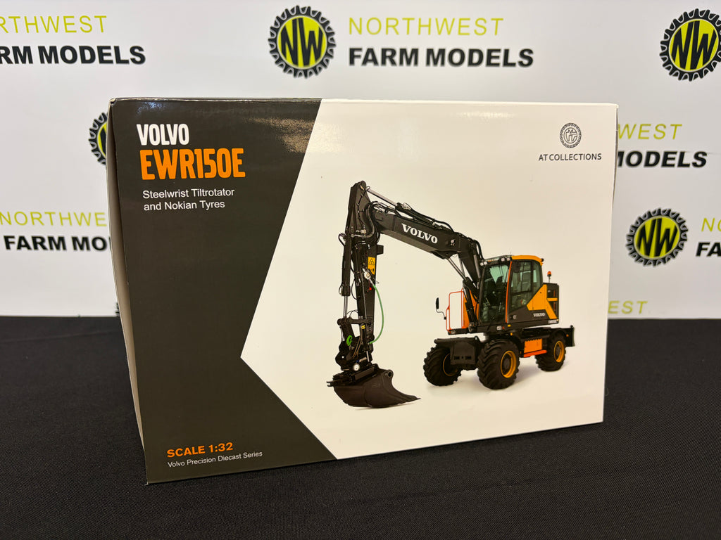 AT COLLECTIONS AT3200100 1:32 SCALE VOLVO EWR150E STEELWRIST TILTROTATOR AND NOKIAN TYRES