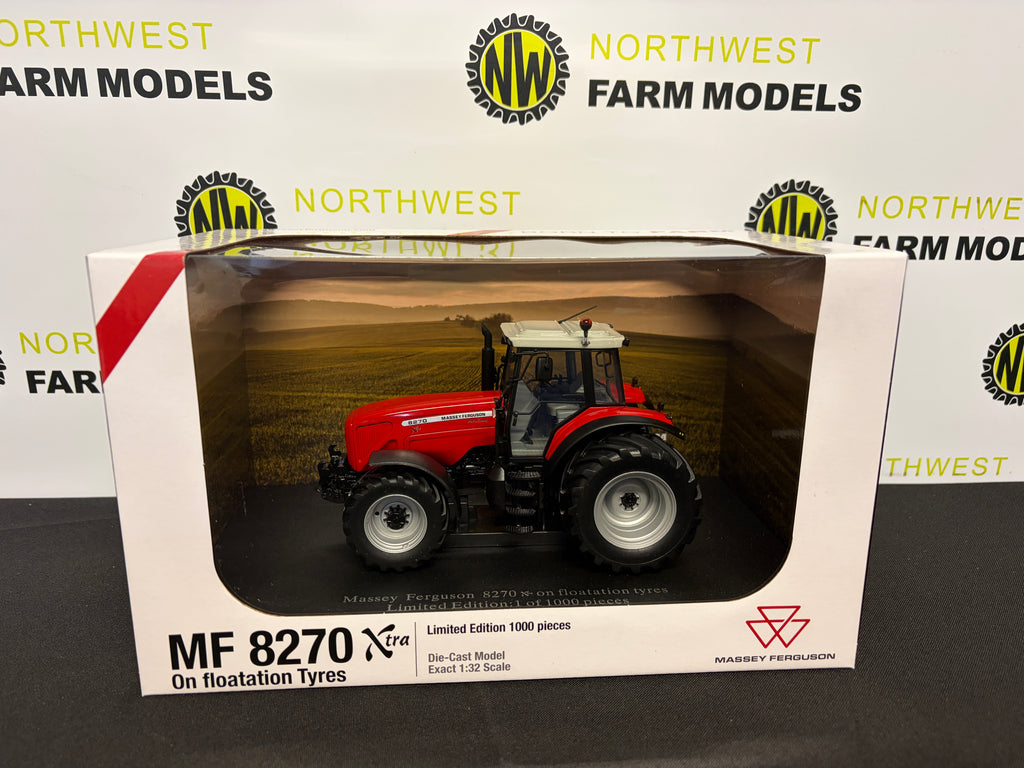 UNIVERSAL HOBBIES 6425 1:32 SCALE MASSEY FERGUSON 8270 XTRA WITH FLOATATION TYRES