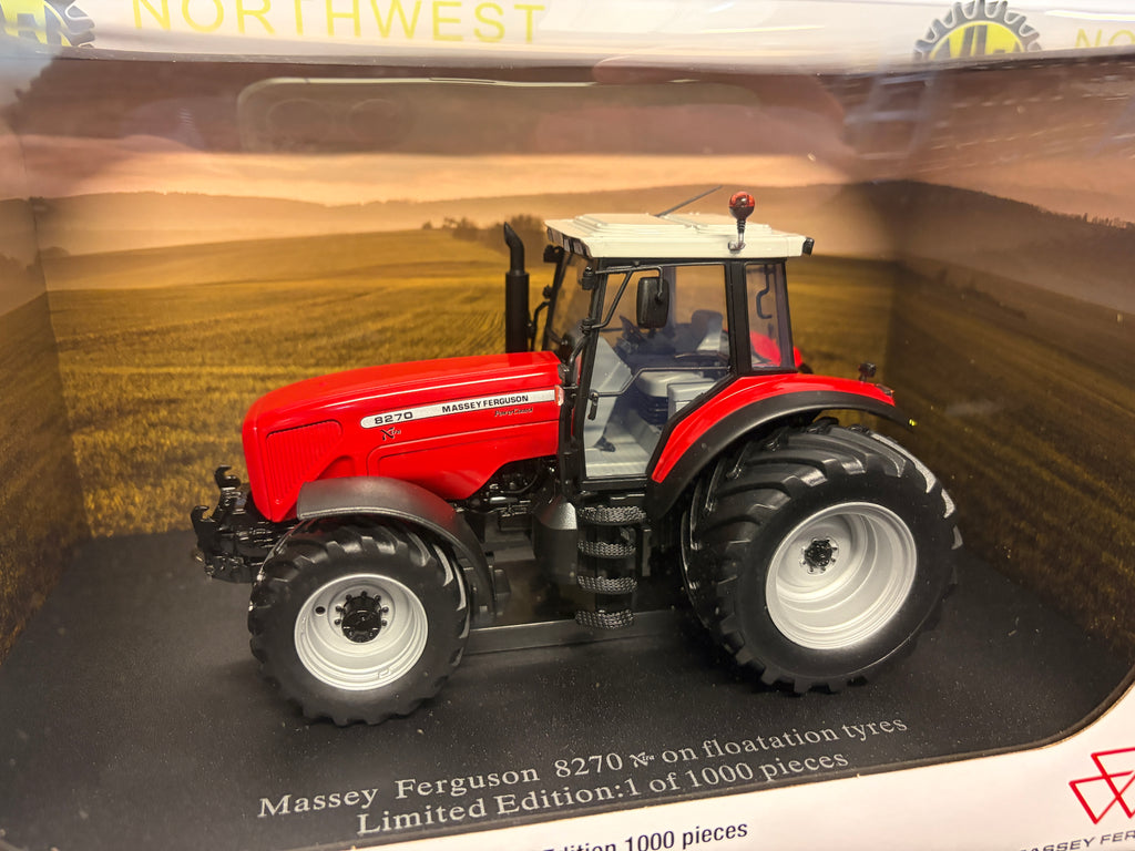 UNIVERSAL HOBBIES 6425 1:32 SCALE MASSEY FERGUSON 8270 XTRA WITH FLOATATION TYRES