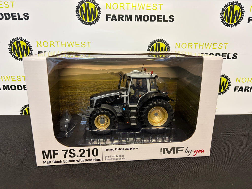 UNIVERSAL HOBBIES 7207 1:32 SCALE MASSEY FERGUSON 7S.210 WITH GOLD WHEELS