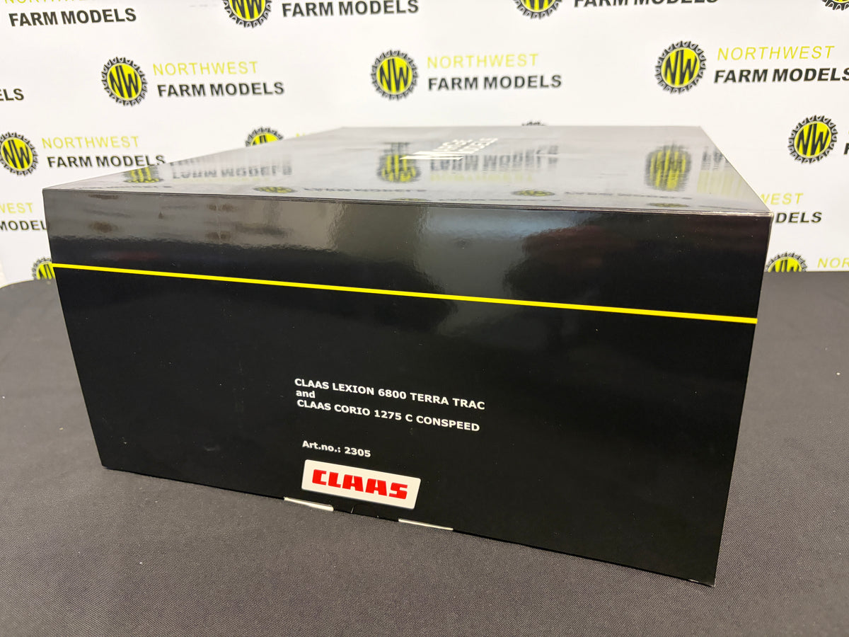 MARGE MODELS 2305 1:32 SCALE CLAAS LEXION 6800 TERRA TRAC AND CLAAS CORIO 1275C CONSPEED