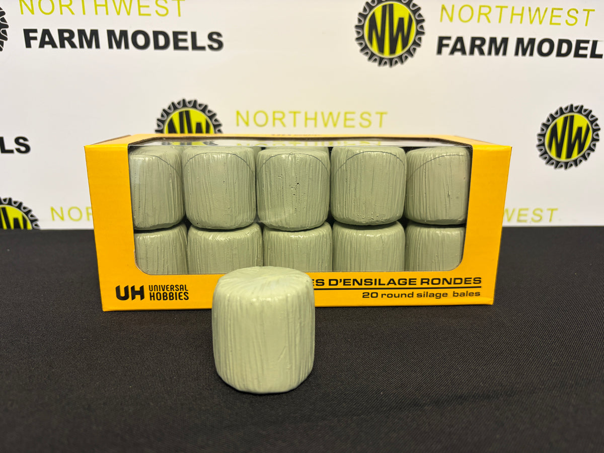 UNIVERSAL HOBBIES 7231 1:32 SCALE 20 ROUND BALE SILAGE GREEN WRAP
