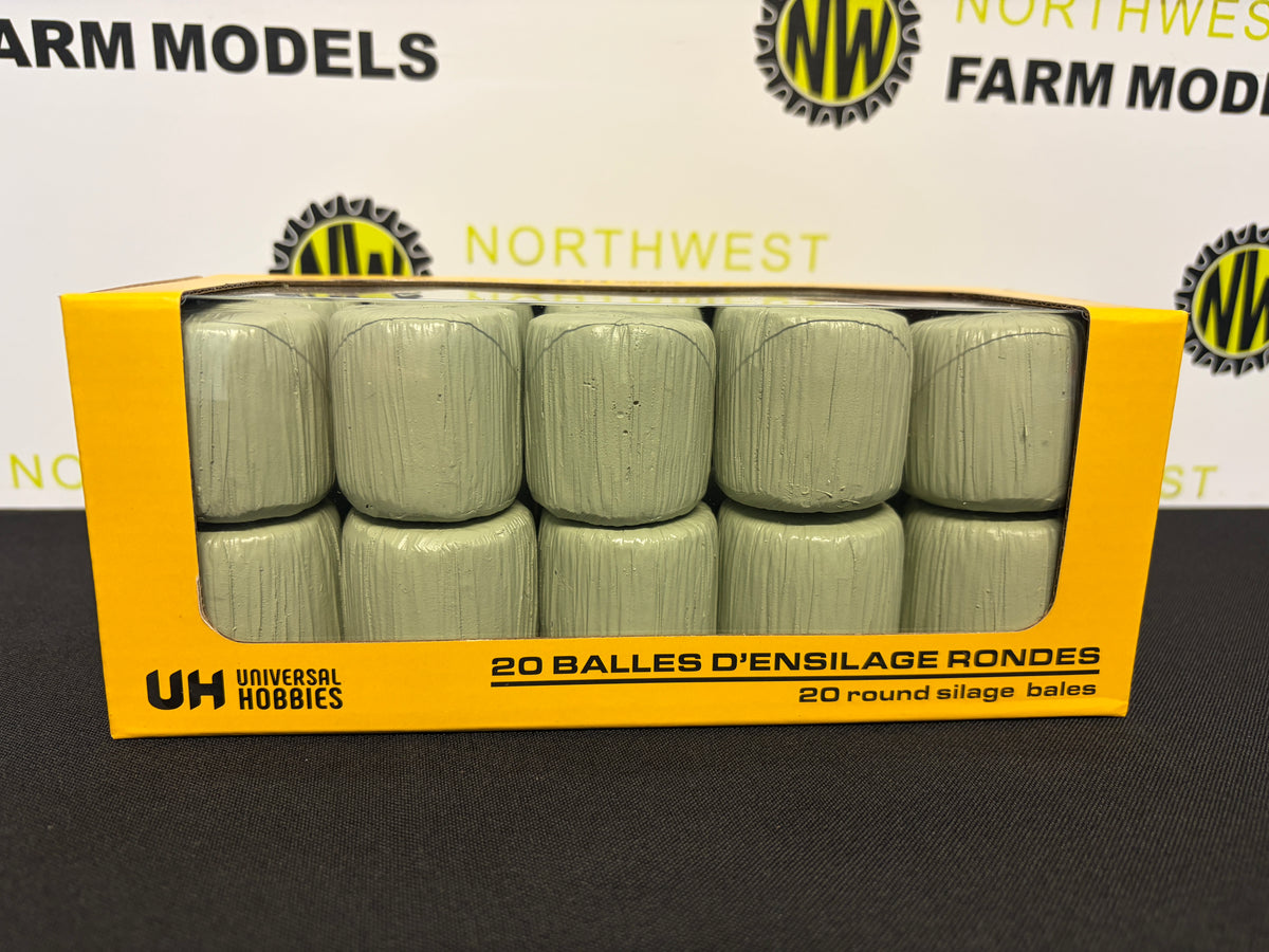 UNIVERSAL HOBBIES 7231 1:32 SCALE 20 ROUND BALE SILAGE GREEN WRAP