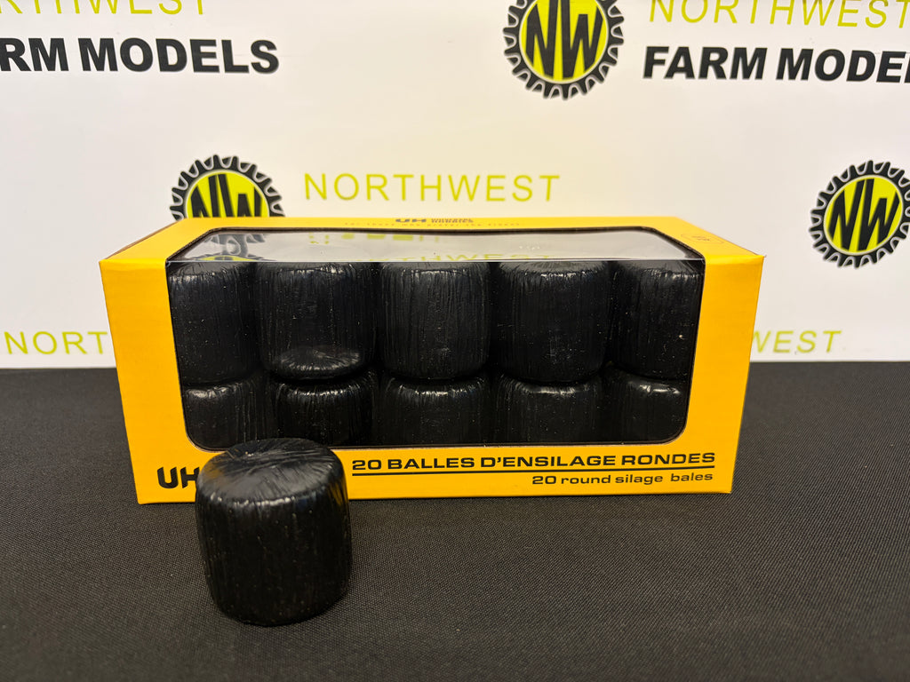 UNIVERSAL HOBBIES 7230 1:32 SCALE 20 ROUND BALE SILAGE BLACK WRAP