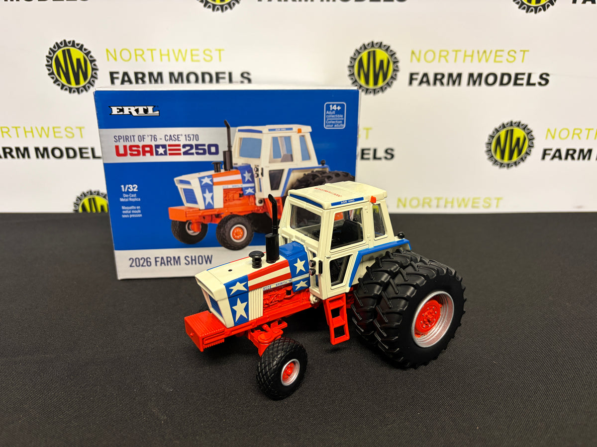 ERTL 44486 1:32 SCALE CASE 1570 SPIRIT OF 76 STARS AND STRIPES 2026 FARM SHOW EDITION