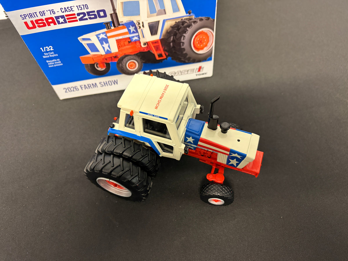 ERTL 44486 1:32 SCALE CASE 1570 SPIRIT OF 76 STARS AND STRIPES 2026 FARM SHOW EDITION
