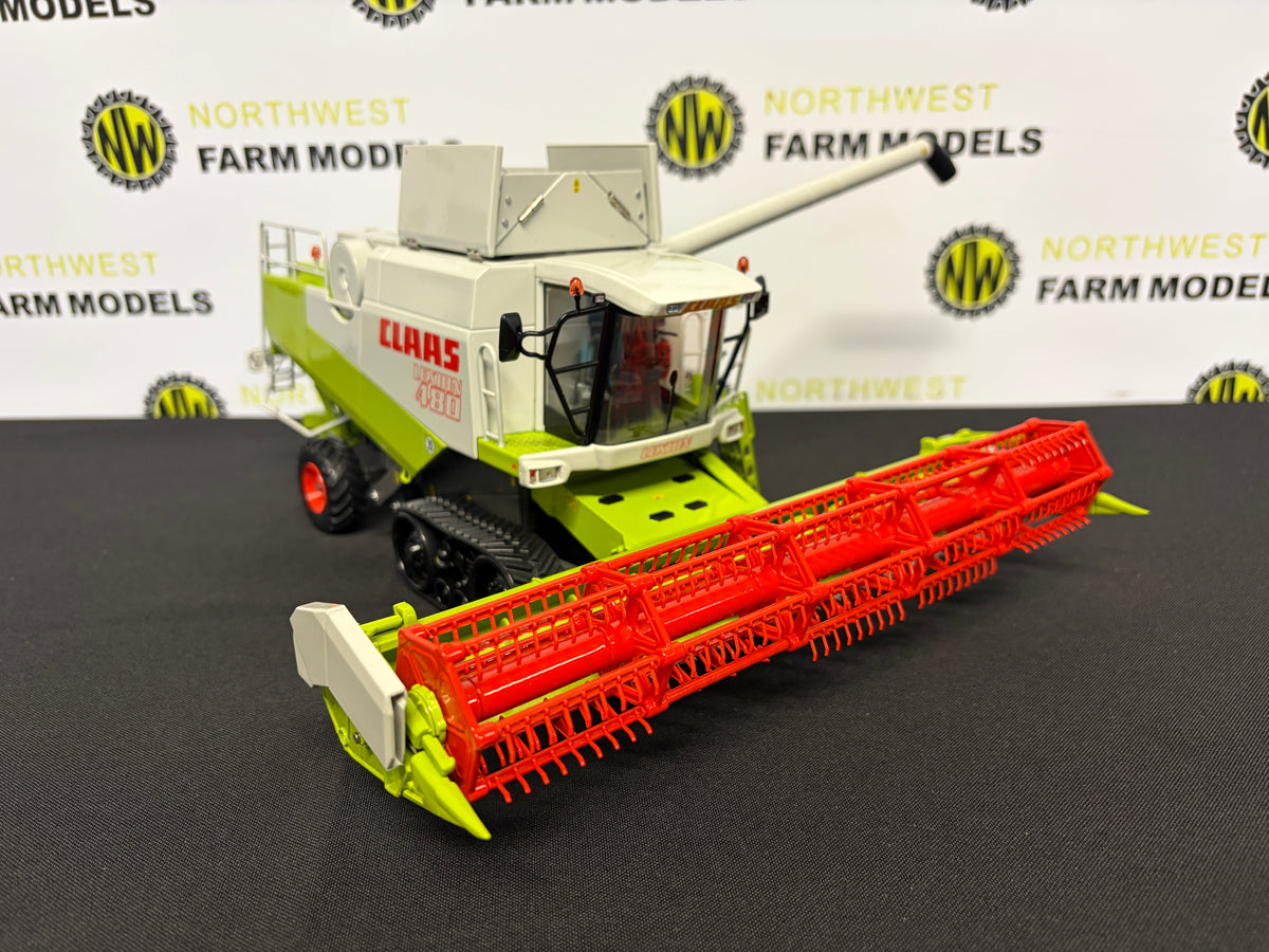 MARGE MODELS 02671820 1:32 SCALE CLAAS LEXION 480 TERRA TRAC WITH C750 GRAIN HEADER AND TRAILER
