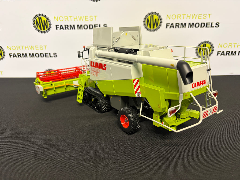 MARGE MODELS 02671820 1:32 SCALE CLAAS LEXION 480 TERRA TRAC WITH C750 GRAIN HEADER AND TRAILER
