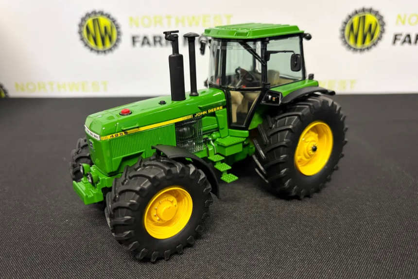 SCHUCO 1:32 SCALE JOHN DEERE 4955 4WD TRACTOR WITH FRONT WEIGHT LIMITED EDITION