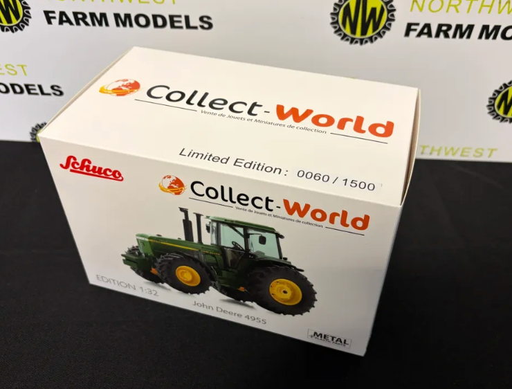 SCHUCO 1:32 SCALE JOHN DEERE 4955 4WD TRACTOR WITH FRONT WEIGHT LIMITED EDITION