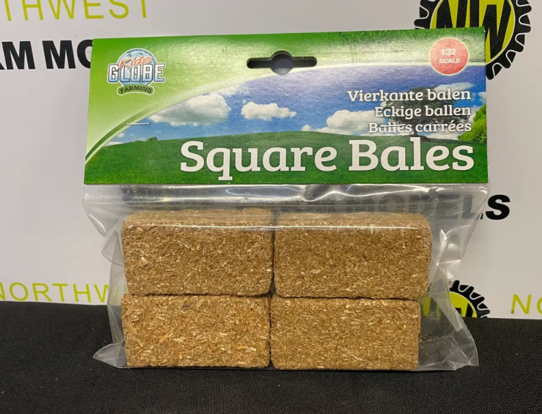 KIDS GLOBE 1:32 SCALE 4 PACK OF BIG SQUARE BALES 610704