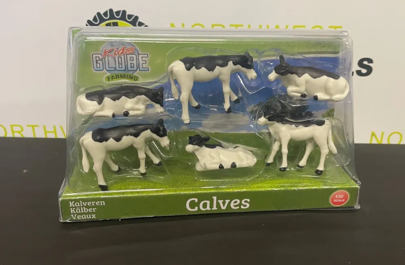 KIDS GLOBE 1:32 SCALE 6 PACK OF CALVES