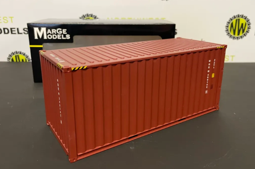 MARGE MODELS 2323-02 20FT SHIPPING CONTAINER BROWN
