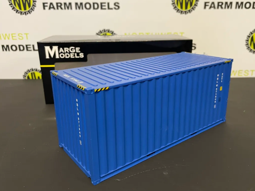 MARGE MODELS 2323-01 1:32 SCALE 20FT SHIPPING CONTAINER BLUE