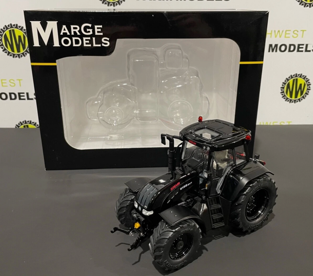 MARGE MODELS 1:32 SCALE STEYR CVT 6195 BLACK LIMITED EDITION