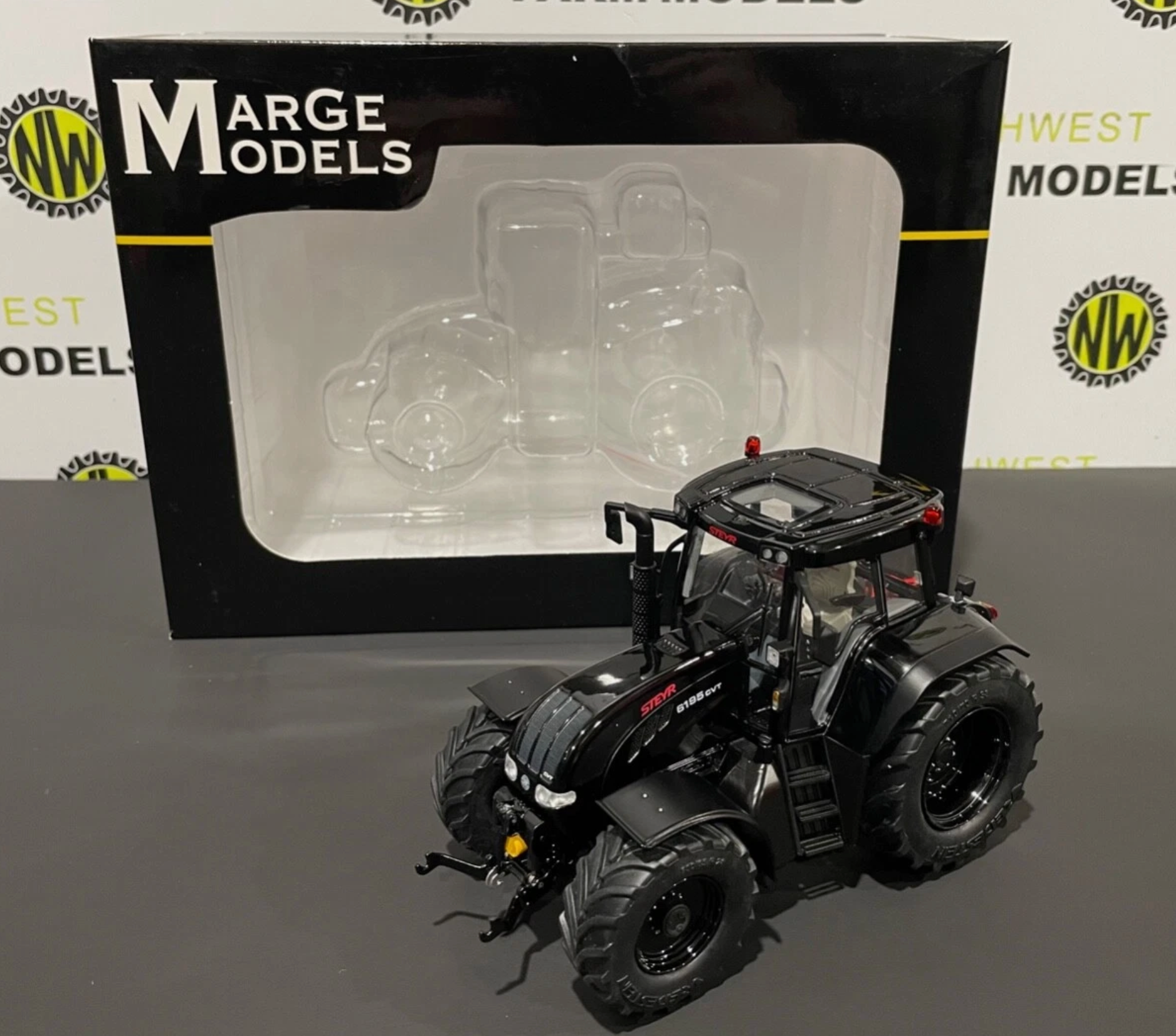 MARGE MODELS 1:32 SCALE STEYR CVT 6195 BLACK LIMITED EDITION