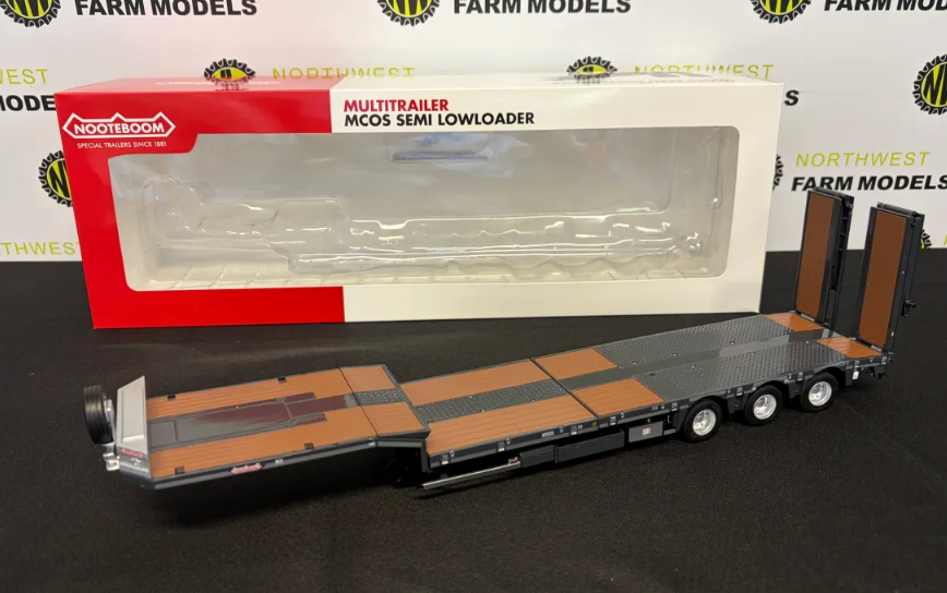 MARGE MODELS 1812-02 1:32 SCALE NOOTEBOOM MCOS SEMI LOW LOADER TRAILER - ANTHRACITE