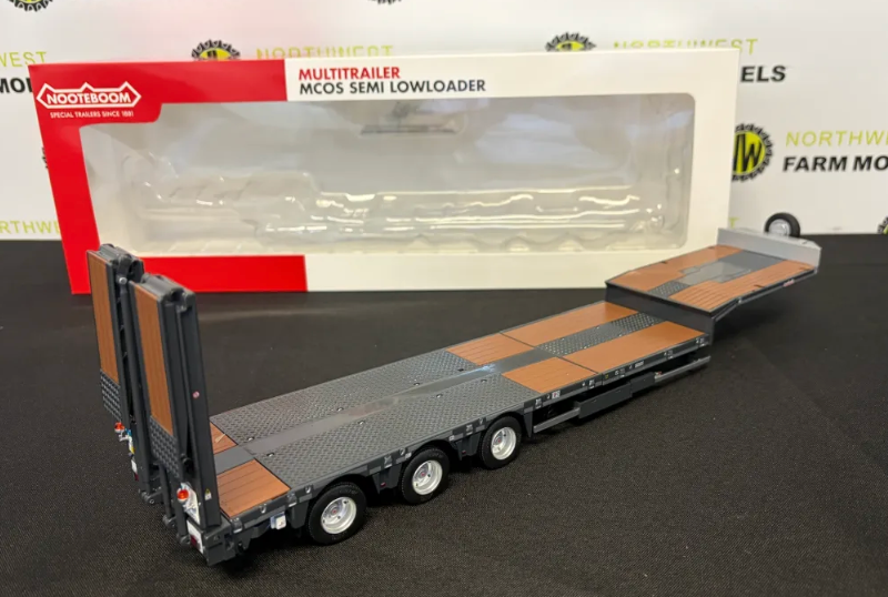 MARGE MODELS 1812-02 1:32 SCALE NOOTEBOOM MCOS SEMI LOW LOADER TRAILER - ANTHRACITE