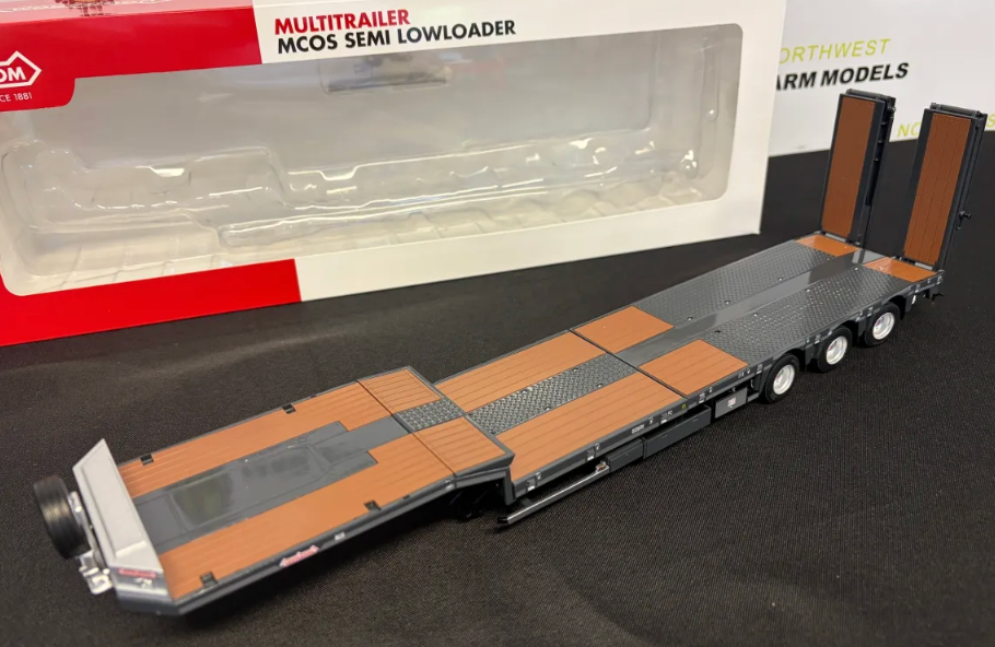 MARGE MODELS 1812-02 1:32 SCALE NOOTEBOOM MCOS SEMI LOW LOADER TRAILER - ANTHRACITE