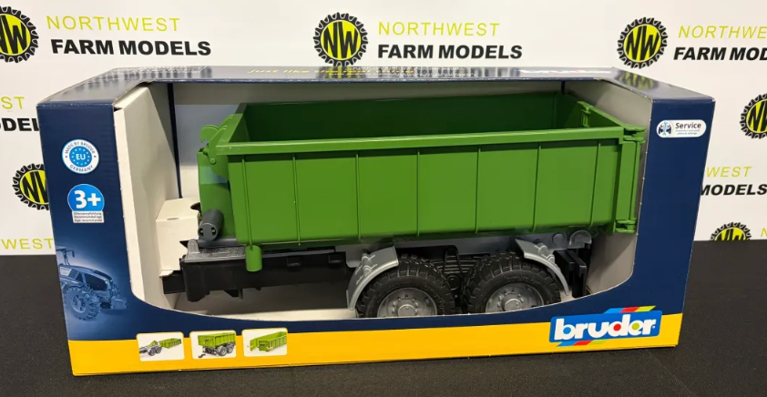 BRUDER 1:16 SCALE 02035 ROLL OFF CONTAINER TRAILER