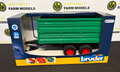 BRUDER 02010 1:16 SCALE TWIN AXLE TIPPING TRAILER