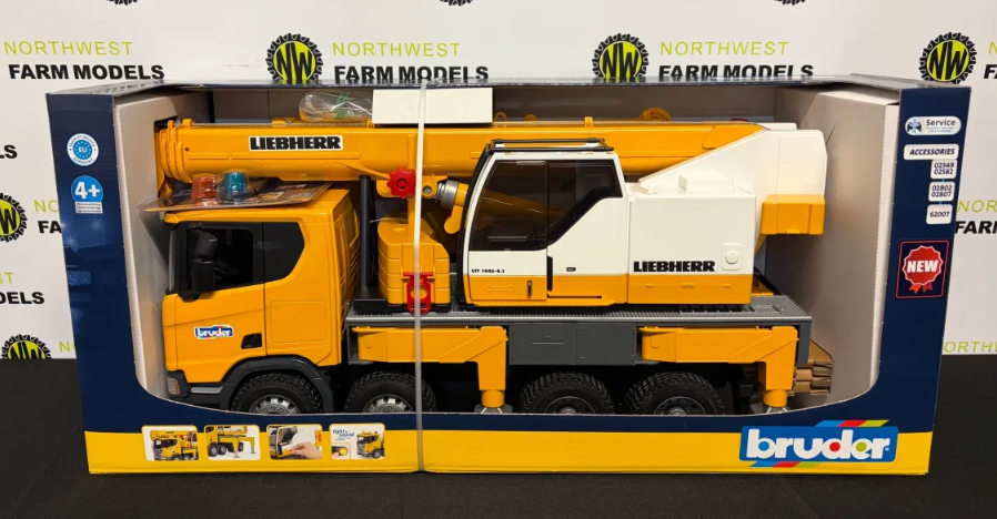 BRUDER 03571 1:16 SCALE SCANIA SUPER 560R LIEBHERR CRANE TRUCK WITH LIGHT AND SOUND