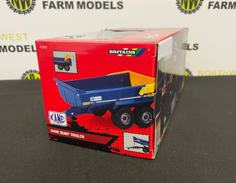 BRITAINS 43368 1:32 SCALE KANE TWIN AXLE DUMP TRAILER