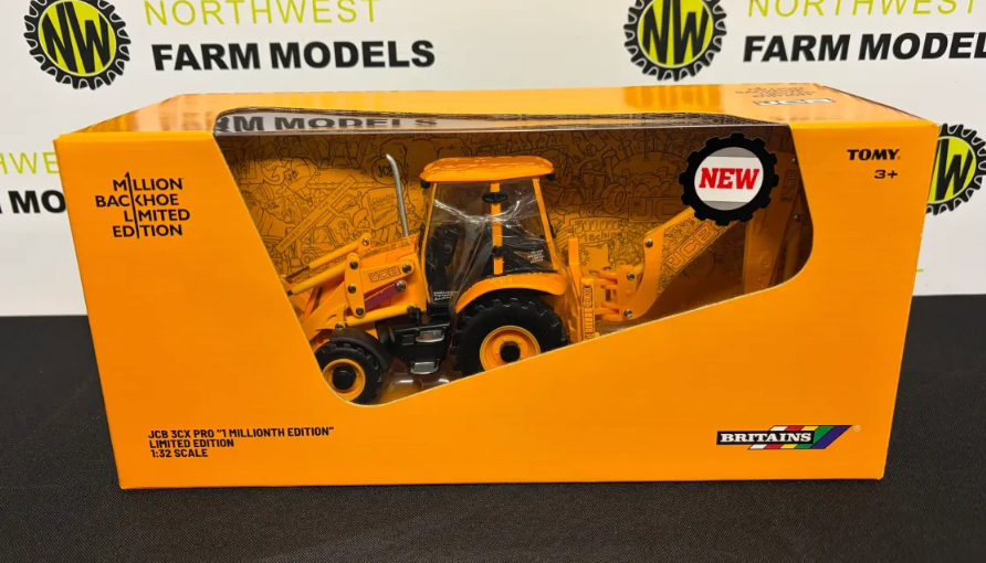 BRITAINS 43411 1:32 SCALE JCB 3CX MILLIONTH BACKHOE LOADER LIMITED EDITION