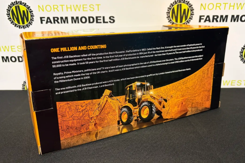 BRITAINS 43411 1:32 SCALE JCB 3CX MILLIONTH BACKHOE LOADER LIMITED EDITION