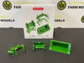 WIKING 1:32 SCALE BRESSEL AND LADE FRONT LOADER ATTACHMENTS (BUCKET, LOG GRAB, BALE LIFTER) JOHN DEERE COLOURS