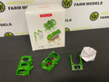 WIKING 1:32 SCALE BRESSEL AND LADE FRONT LOADER ATTACHMENTS (MUCK GRAB, SILAGE GRAB, BAG LIFTER) JOHN DEERE COLOURS