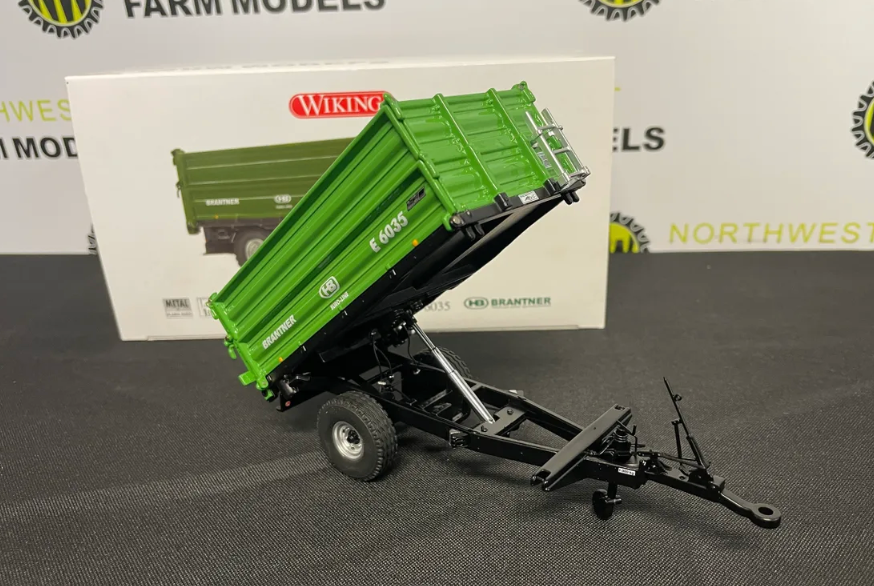 WIKING 077348 1:32 SCALE BRANTNER SINGLE AXLE TIPPING TRAILER