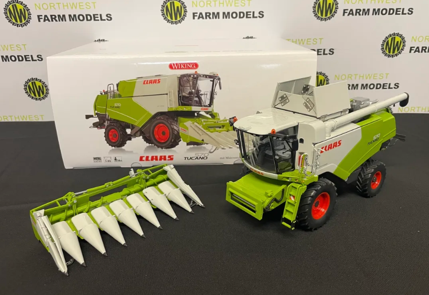 WIKING 1:32 SCALE CLAAS TUCANO 570 COMBINE HARVESTER WITH CONSPEED HEADER