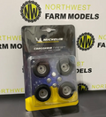AT COLLECTIONS 1:32 SCALE 3200107 MICHELIN CARGOXBIB TYRE SET AND RIMS 4 PACK