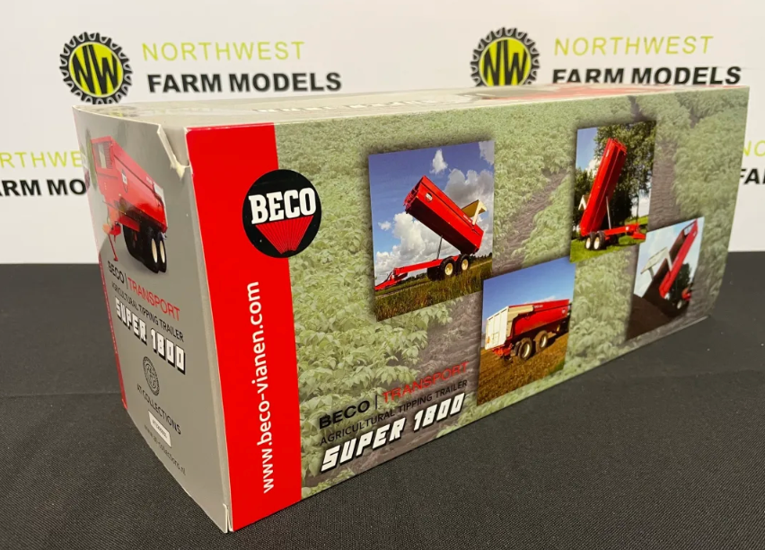 AT COLLECTIONS 3200501 1:32 SCALE BECO SUPER 1800 DOUBLE AXLE TIPPING TRAILER