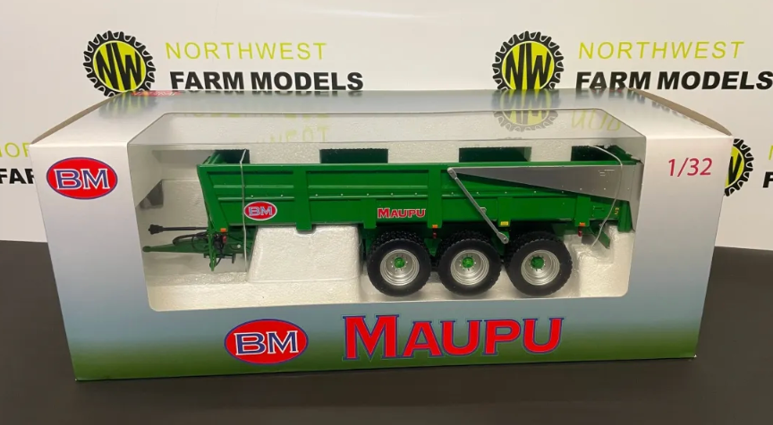 REPLICAGRI 277 1:32 SCALE MAUPU TRIDENT 23T TRIPLE AXLE TRAILER (GREEN EDITION)