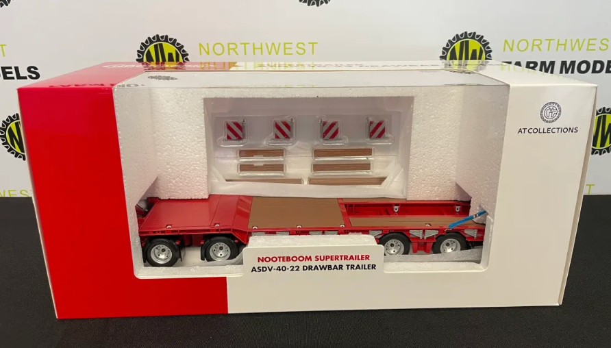 AT COLLECTIONS 3200139 1:32 SCALE NOOTEBOOM ASDV 40 22 4 AXLE BED TRAILER