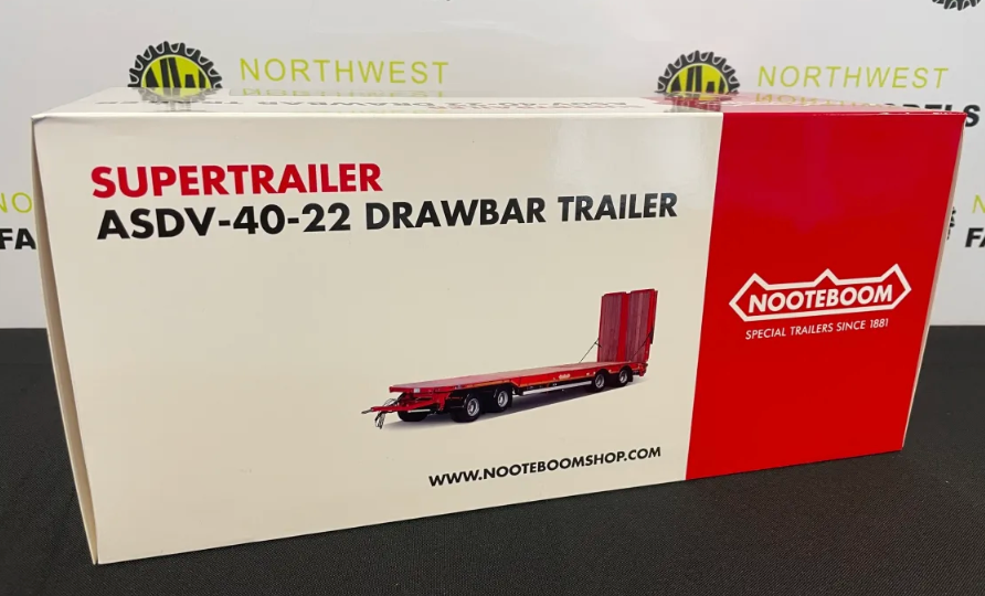AT COLLECTIONS 3200139 1:32 SCALE NOOTEBOOM ASDV 40 22 4 AXLE BED TRAILER