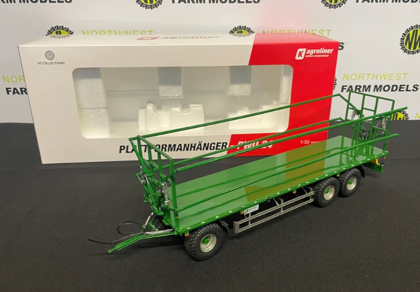 AT COLLECTIONS 3200155 1:32 SCALE KROGER AGROLINER PWO 24 BALE TRAILER