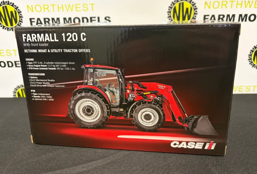 UNIVERSAL HOBBIES 6822 1:32 SCALE CASE IH FARMALL 120C WITH LOADER AND BUCKET