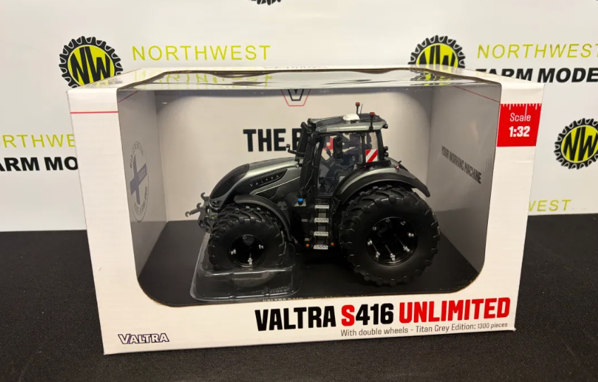 UNIVERSAL HOBBIES 6816 1:32 SCALE VALTRA S416 UNLIMITED TITAN GREY WITH DUAL WHEELED EDITION