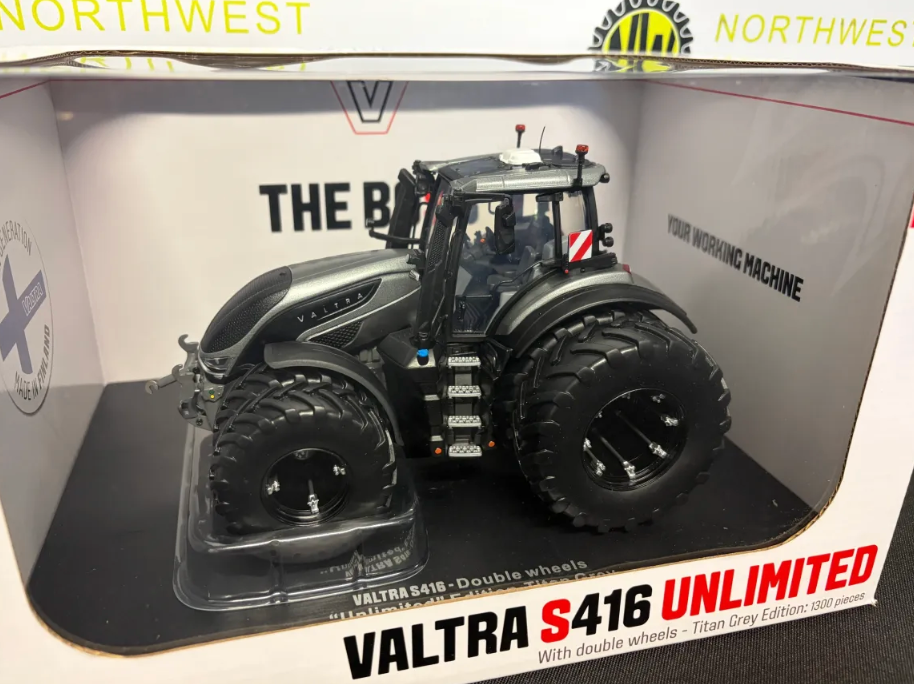 UNIVERSAL HOBBIES 6816 1:32 SCALE VALTRA S416 UNLIMITED TITAN GREY WITH DUAL WHEELED EDITION