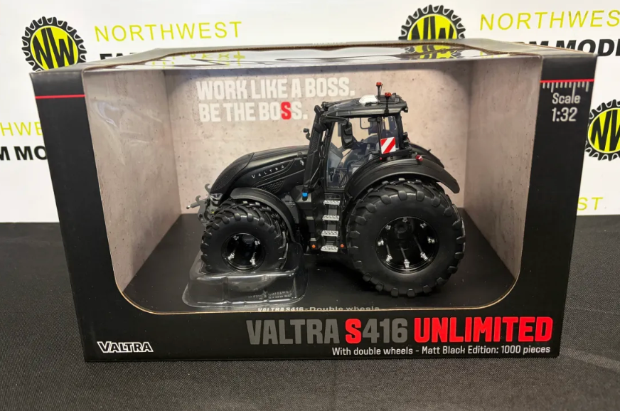 UNIVERSAL HOBBIES 6819 1:32 SCALE VALTRA S416 UNLIMITED MATT BLACK EDITION