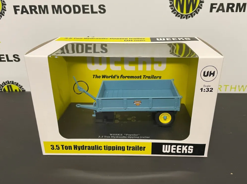 UNIVERSAL HOBBIES 6215 1:32 SCALE WEEKS "POPULAR" 3.5T SINGLE AXLE TIPPING TRAILER