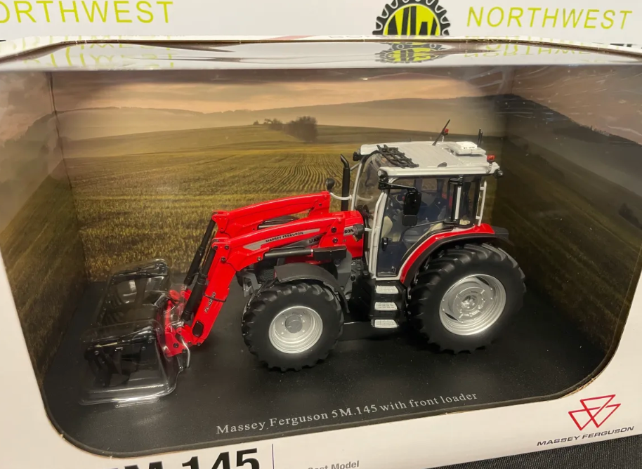 UNIVERSAL HOBBIES 6784 1:32 SCALE MASSEY FERGUSON 5M.145 WITH FRONT LOADER