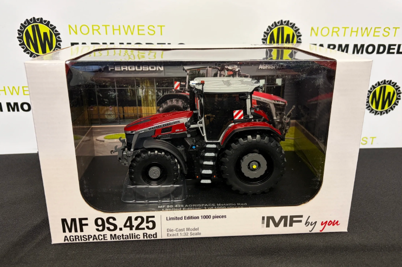 UNIVERSAL HOBBIES 6858 1:32 SCALE MASSEY FERGUSON 9S.425 METALLIC RED LIMITED EDITION
