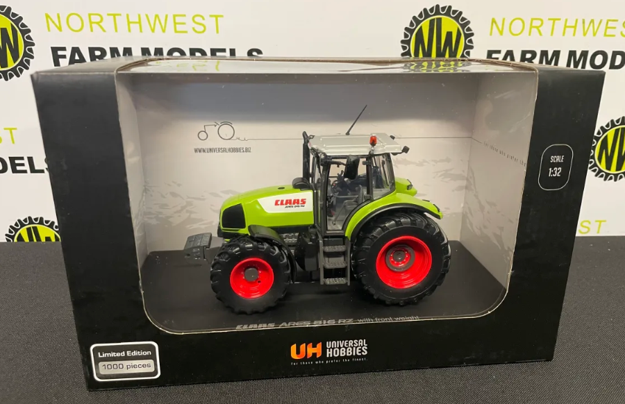 UNIVERSAL HOBBIES 6661 1:32 SCALE CLAAS ARES 816 RZ TRACTOR WITH FRONT WEIGHT LIMITED EDITION